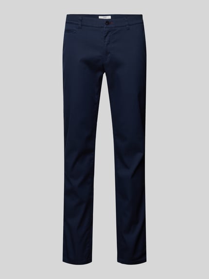 Brax Chinosy o kroju slim fit z wpuszczanymi kieszeniami w stylu francuskim model ‘Fabio’ Ciemnoniebieski 2