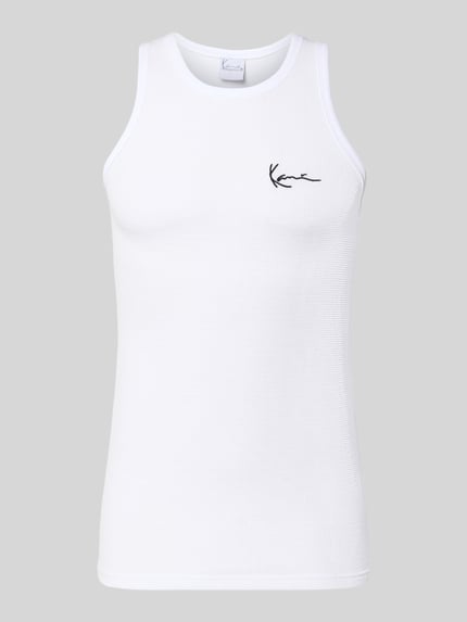 Slim Fit Top mit Logo-Stitching Shop The Look MANNEQUINE