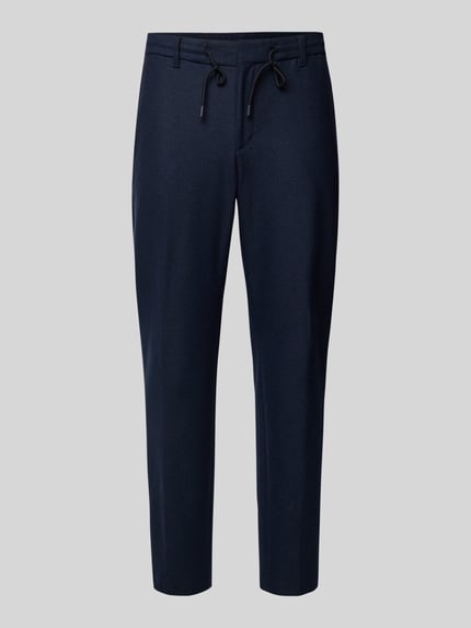 BOSS Tapered Stoffhose mit Woll-Anteil Modell 'PERIN' Blau 2