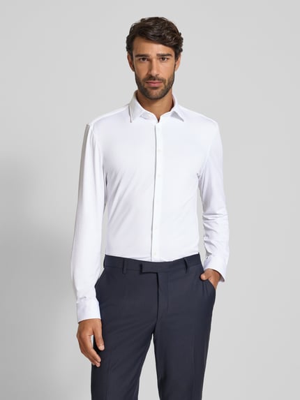 Jake*s Super Slim Business-Hemd mit Kentkragen Weiss 4