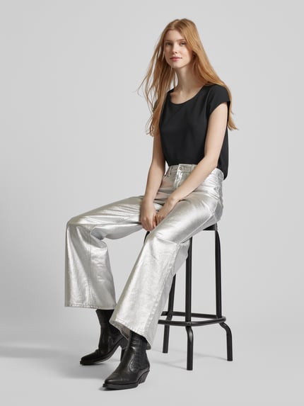 ONLY Blouseshirt in effen design Zwart - 1
