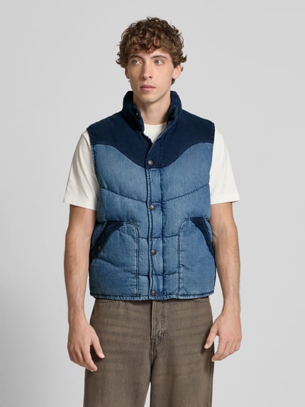 Levi's® Regular fit bodywarmer in denimlook, model 'Wild West' Donkerblauw - 4