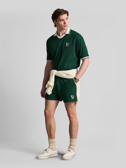 Polo Ralph Lauren Szorty dresowe w kroju regular fit z czystej bawełny Zielony 1