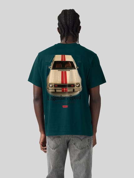 Levi's® T-shirt o kroju relaxed fit z czystej bawełny Ciemnozielony 5