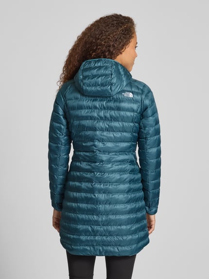 The North Face Gewatteerde lange jas met logostitching, model 'Huila' Blauw - 5
