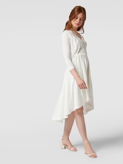 Jake*s Cocktail Bolero mit Schalkragen Offwhite Melange 1