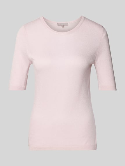 Christian Berg Woman Selection T-Shirt aus Viskose-Mix in Feinstrick-Optik Hellrosa 2