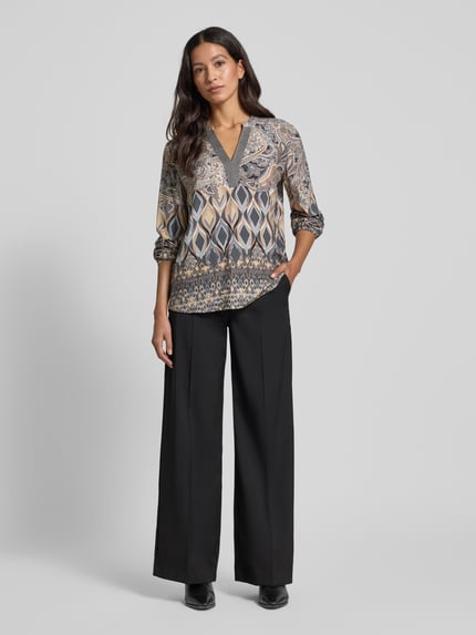 Betty Barclay Relaxed fit tuniekblouse van pure viscose, model 'September' Lichtgrijs - 1