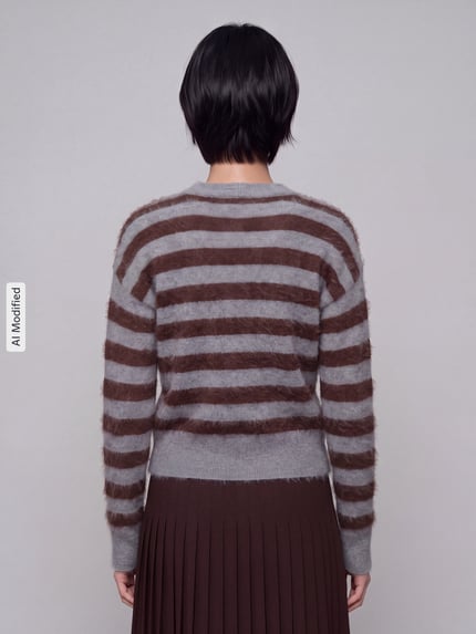 Jake*s Casual Regular Fit Strickjacke aus reinem Kaschmir Silber Melange 5