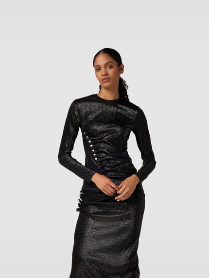 Rabanne Shirt met lange mouwen in een glanzend design Zwart - 4
