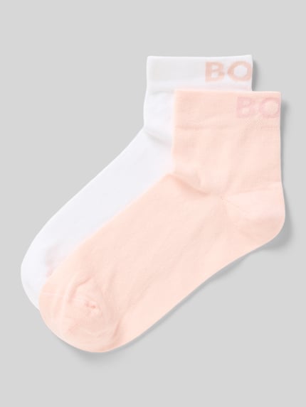 BOSS Sokken voor sneakers met labelstitching in set van 2 Lichtroze - 1