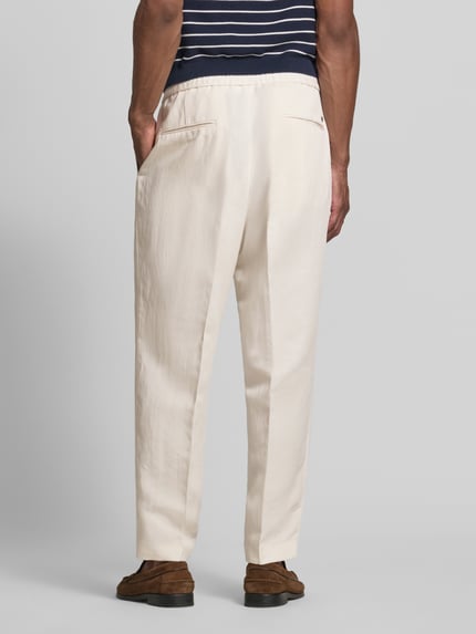 BOSS Schmale Hose aus Lyocell-Leinen-Mix Modell 'C-PhilC' Offwhite 5