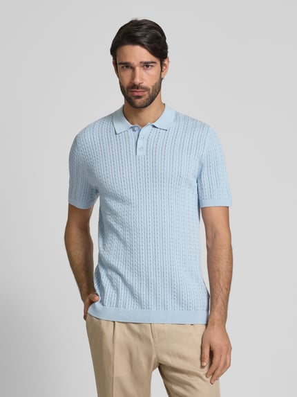 DRYKORN Slim Fit Poloshirt mit Knopfleiste Modell 'TRITON' Hellblau 4