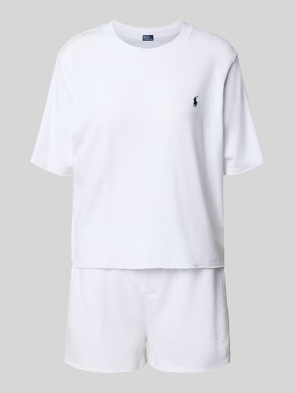 Polo Ralph Lauren Pyjama mit Logo-Stitching und elastischem Logo-Bund Offwhite 1