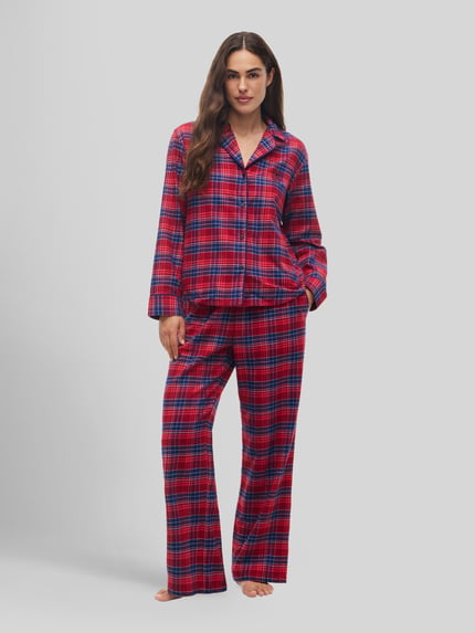 Tommy Hilfiger Pyjama-Set mit Logo-Stitching im 2-teiligen Set Rot 4