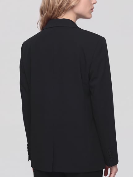 Jake*s Cocktail Regular Fit Longblazer mit Schulterpolstern Black 3