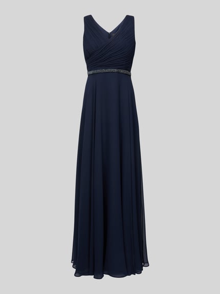 Vera Mont Avondjurk met taillepas Donkerblauw - 2