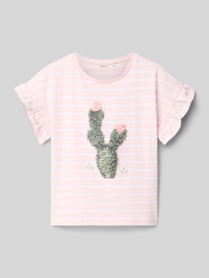 NAME IT T-Shirt mit Rundhalsausschnitt Modell 'JADEY' Rosa 1