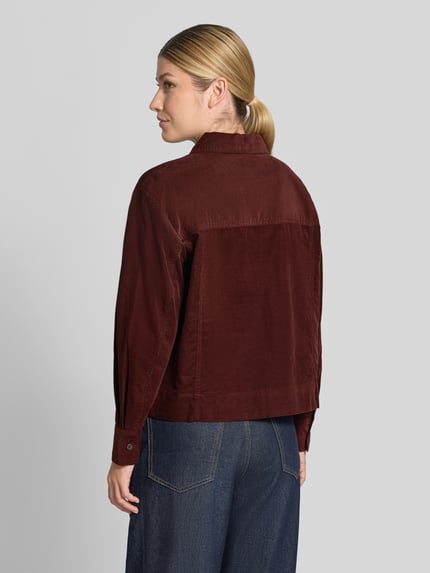 OPUS Regular Fit Langarmbluse aus reiner Baumwolle Modell 'Fronna' Bordeaux 5
