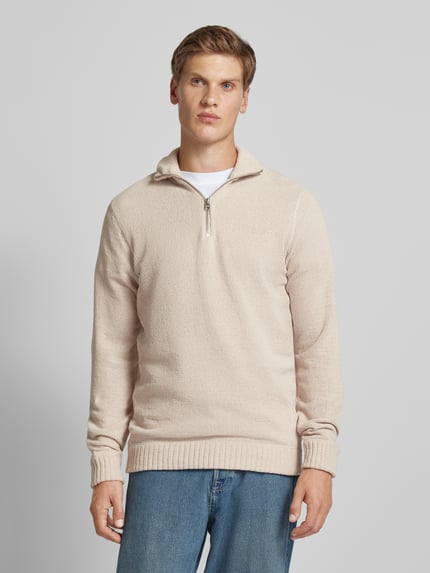ONLY & SONS Strickpullover mit Stehkragen Modell 'ETHAN' Offwhite 4