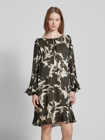SWING Knielanges Cocktailkleid mit Schlüsselloch-Ausschnitt Black 4