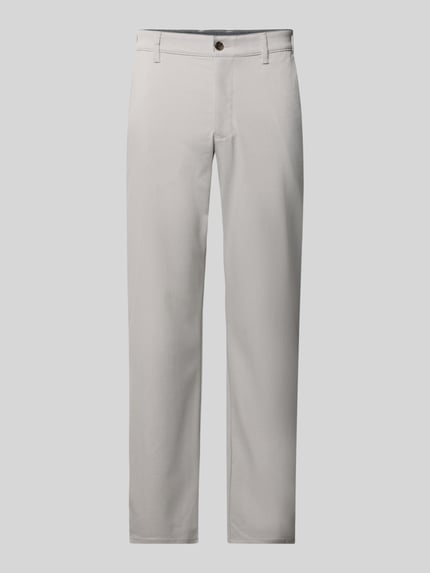 Productfoto, Stoffhose mit französischen Eingrifftaschen von Christian Berg Men, rechte snit, viscose-mix, lichtgrijs, effen textuur.