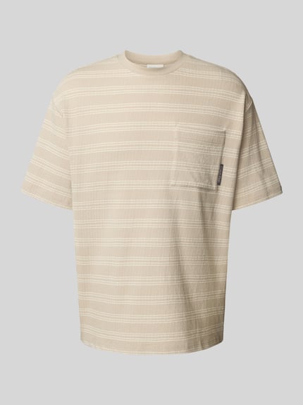 Calvin Klein Jeans T-shirt met borstzak Beige - 2