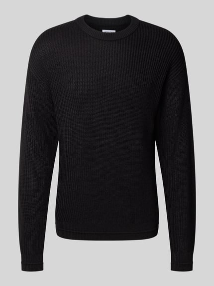 JACK & JONES Gebreide pullover met ronde hals, model 'KAITO' Zwart - 2