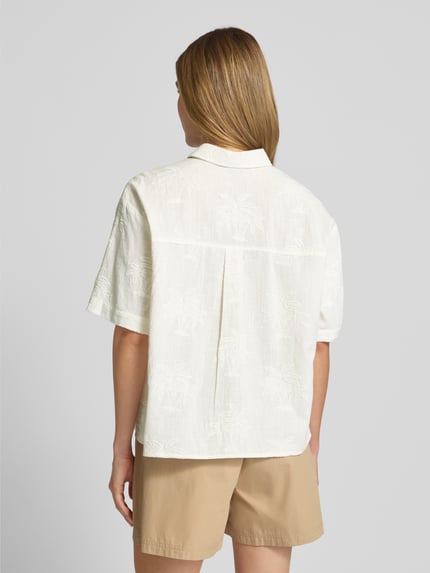 Jake*s Casual Relaxed Fit Hemdbluse mit Strukturmuster Offwhite 5