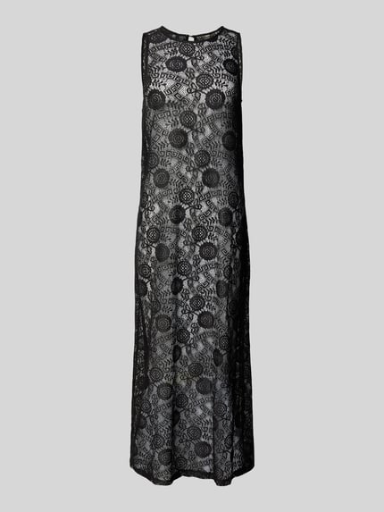 PIECES Maxikleid mit Ausbrenner-Effekt Modell 'OLLINE' Black 2