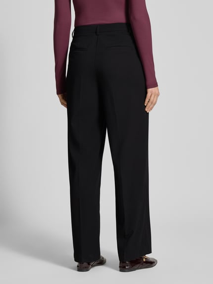 PIECES Bundfaltenhose mit Viskose-Anteil Modell 'ROSA' Black 5