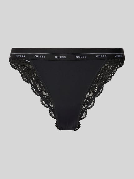 GUESS Slip mit Spitzenbesatz Modell 'JANE' Black 1
