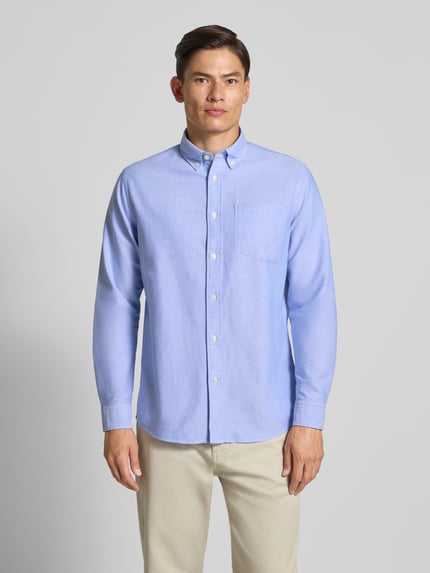 Selected Regular Fit Freizeithemd aus Baumwoll-Mix Modell 'REGRICK' Hellblau 4