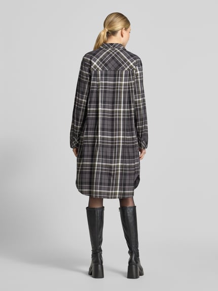 s.Oliver RED LABEL Knielanges Kleid mit durchgehender Knopfleiste Mittelgrau 5