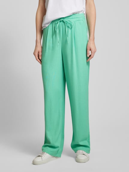 VERO MODA Loose Fit Stoffhose mit Leinen-Anteil Modell 'JESMILO' Gruen 4