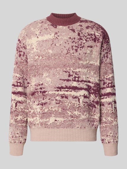 BOSS Orange Pullover mit geripptem Rundhals Modell 'Kastet' Hellrot 1