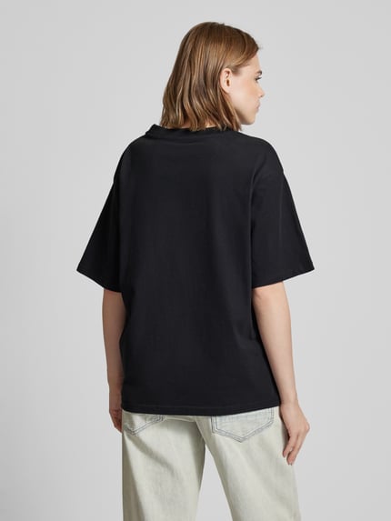 Low Lights Studios Oversized T-shirt met labelprint, model 'SUPERSTAR' Zwart - 5