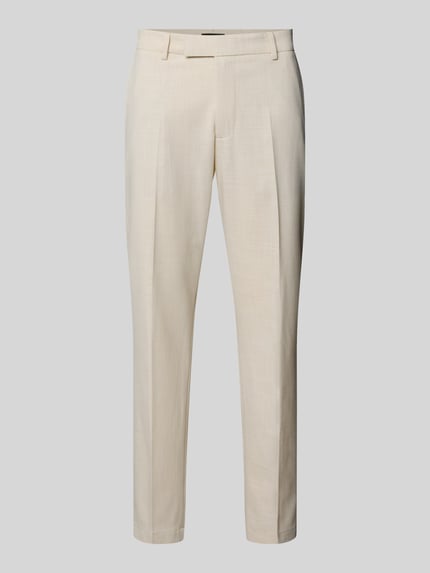 Produktfoto, Hose mit Bügelfalten Modell 'Beppe' von CINQUE in Beige, Material-Mix mit Viskose-Anteil, Slim-Fit, glatte Textur, Herren