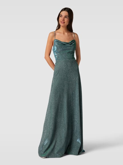 LUXUAR FASHION Midi-jurk met siergarnering Groen - 1