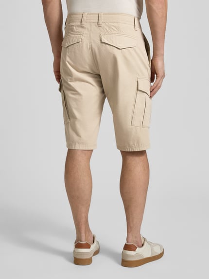 s.Oliver BLACK LABEL relaxed fit cargoshorts van puur katoen Camel - 5
