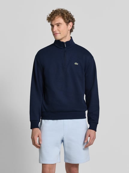 Lacoste Regular Fit Troyer aus Baumwoll-Mix                                                                                                                                                                                                                                                                               ' Dunkelblau 4