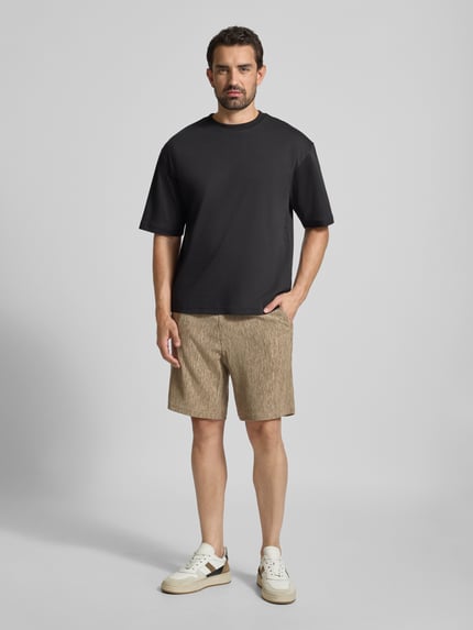 Jake*s Studio Men Sweatshorts mit elastischem Bund Beige 1