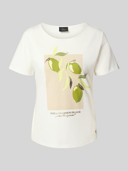 s.Oliver BLACK LABEL Regular fit T-shirt van puur katoen Wit - 2