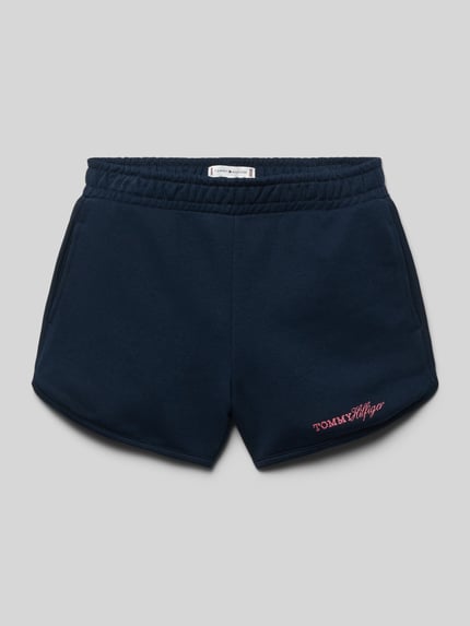 Tommy Hilfiger Teens Relaxed Fit Sweatshorts aus Baumwoll-Mix Marine 1
