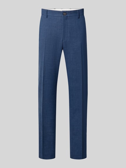 slim fit pantalon met mix van wol en linnen model 'OASIS' Shop The Look MANNEQUINE