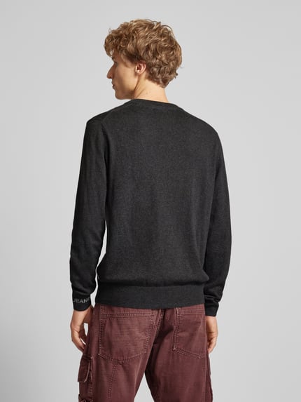 Pepe Jeans Strickpullover aus Baumwoll-Woll-Mix mit Kaschmir-Anteil Modell 'Andre' Anthrazit 5