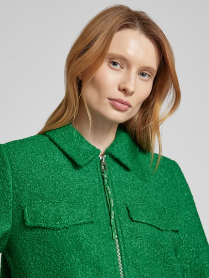 Street One Teddyjacke mit Leistentaschen Gruen 3