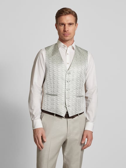 WILVORST Gilet met all-over motief Mintgroen - 4