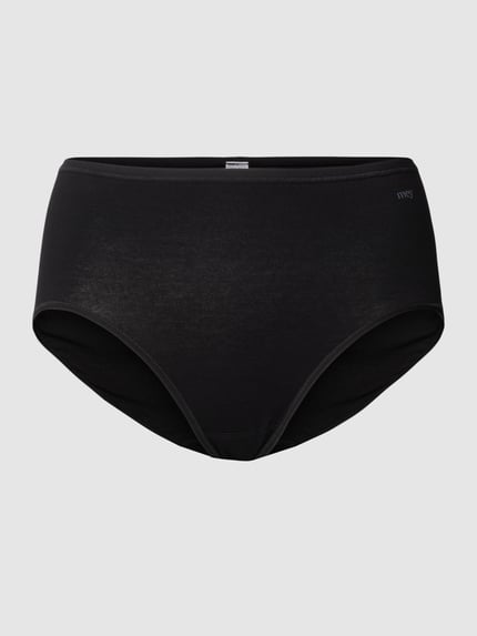 Mey Slip met labelprint, model 'Superfine' Zwart - 2