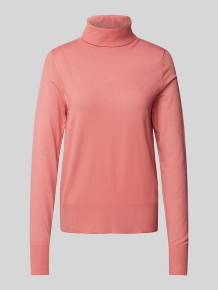 s.Oliver RED LABEL Regular Fit Rollkragenpullover aus weichem Viskose-Mix Rose 2